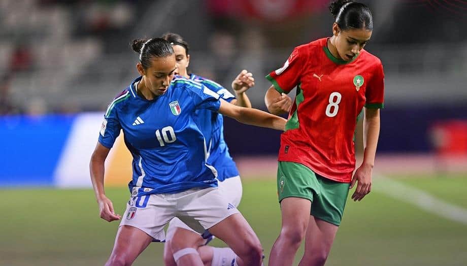 L'équipe féminine du Maroc trébuche contre l'Italie lors de la Coupe du monde féminine 2025 ! 1 المنتخب النسوي المغربي يتعثر أمام إيطاليا في مونديال الناشئات 2025!