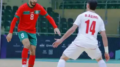 منتخب القاعة المغربي ينتزع تعادلاً ثميناً أمام إيران
