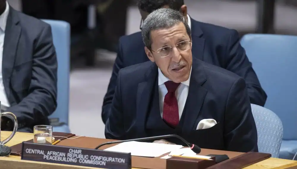 Omar Hilale élu à l'unanimité président de la Commission de consolidation de la paix des Nations unies pour 2026. 1 انتخاب عمر هلال بالإجماع رئيسا للجنة الأمم المتحدة لبناء السلام لعام 2026