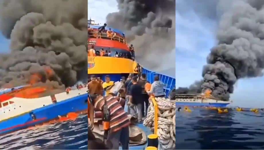 مأساة بحرية بإندونيسيا.. حريق على متن عبّارة يخلف قتلى ويجبر المئات على القفز في البحر