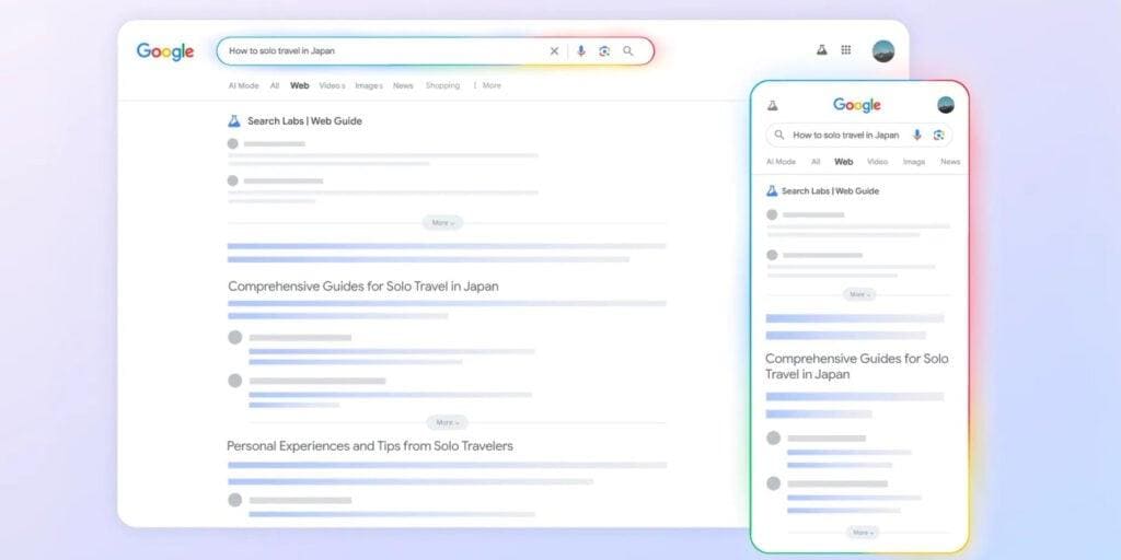 غوغل تطلق ميزة "Web Guide" لتنظيم نتائج البحث باستخدام الذكاء الاصطناعي
