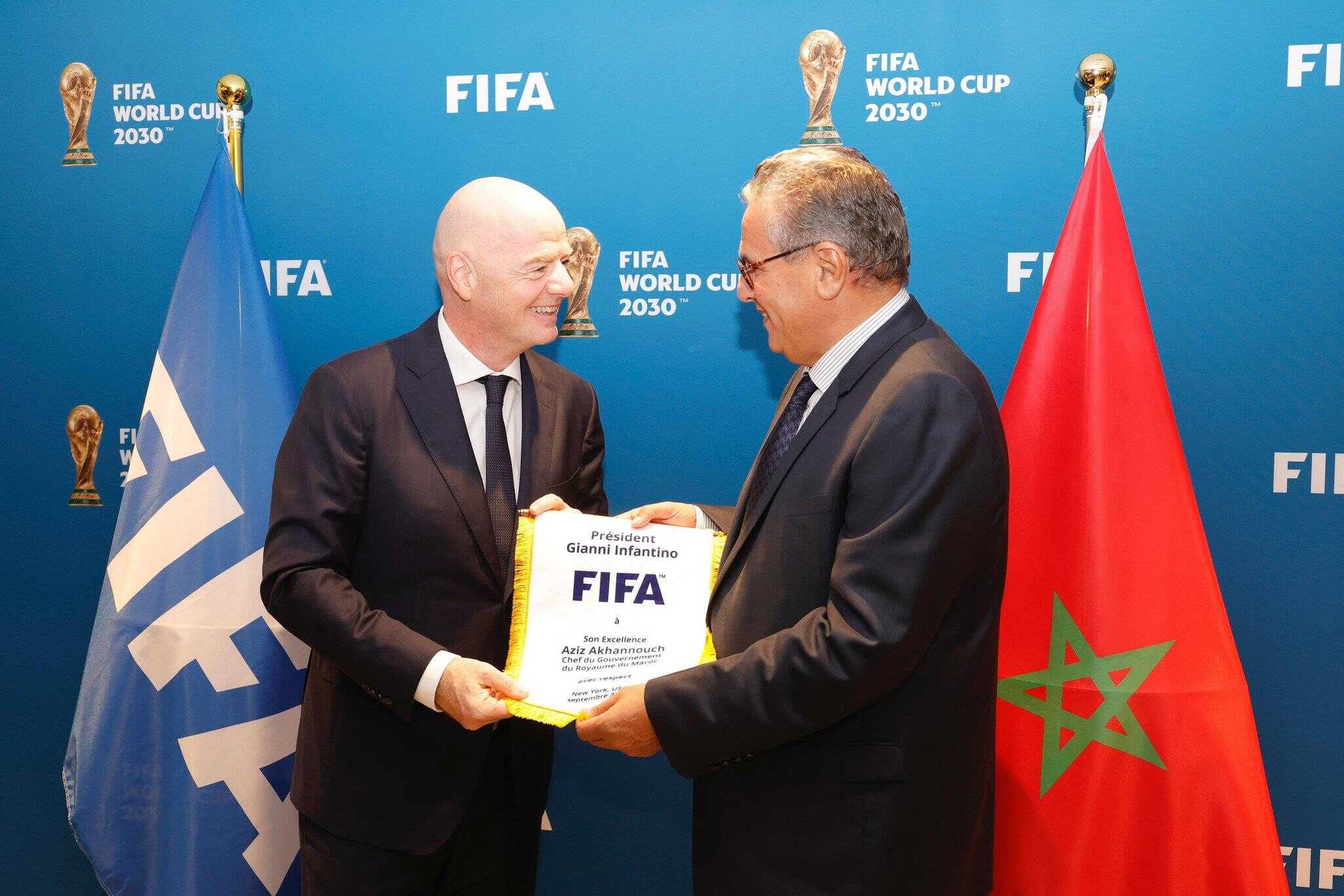رئيس الفيفا يثني على التقدم المذهل لتحضيرات المغرب لمونديال 2030