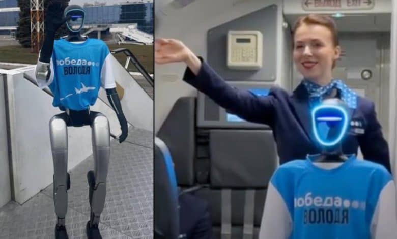 Une compagnie aérienne russe teste le premier robot hôtesse de l'air au monde 1 شركة طيران روسية تختبر أول روبوت كمضيف جوي في العالم