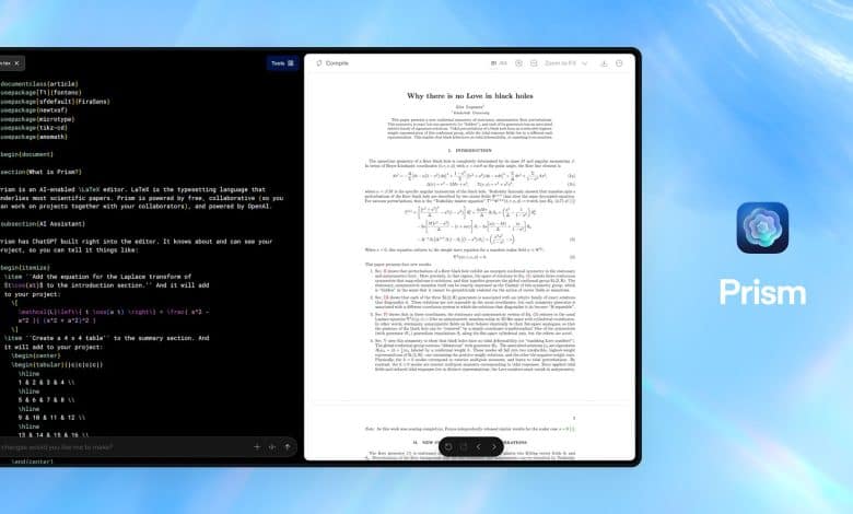 أطلقت OpenAI تطبيق Prism: مساعد ذكاء اصطناعي جديد للبحث الأكاديمي
