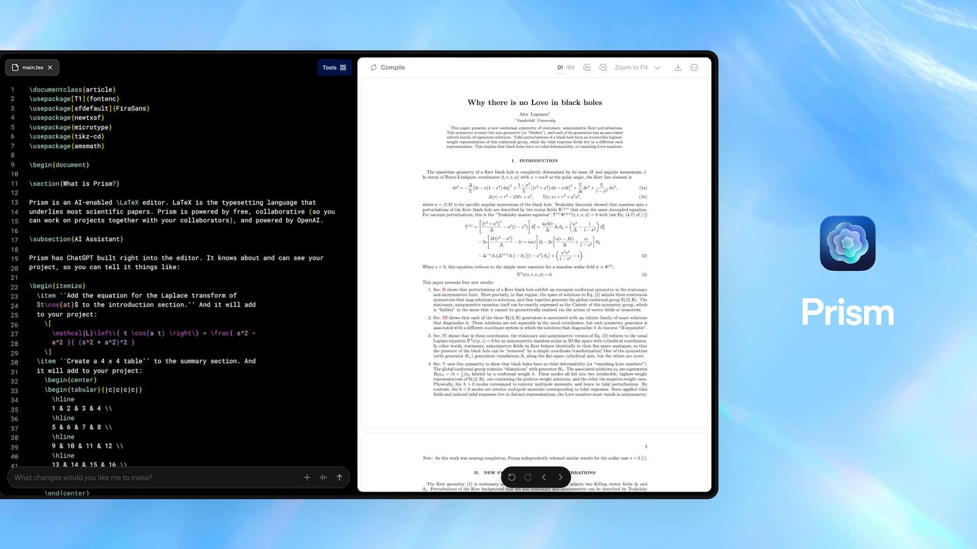 أطلقت OpenAI تطبيق Prism: مساعد ذكاء اصطناعي جديد للبحث الأكاديمي