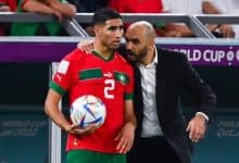 أشرف حكيمي يشيد بوليد الركراكي بعد إعلان رحيله عن تدريب المنتخب المغربي