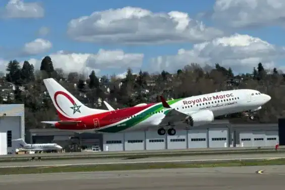 الخطوط الملكية المغربية تتسلم أول طائرة Boeing 737-8 MAX