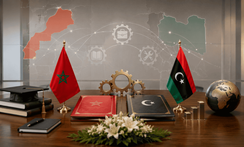 Le Maroc et la Libye tournent une nouvelle page… Une coopération renforcée en matière d'emploi et de formation professionnelle 1 المغرب وليبيا يفتحان صفحة جديدة.. تعاون أوسع في التشغيل والتكوين المهني