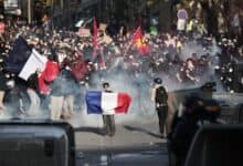 Séance au Sénat français lors de l'examen du projet de loi sur l'indemnisation des dommages causés par les manifestations