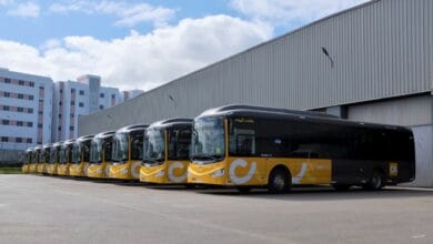 Les bus de transport urbain au Maroc dans le cadre du programme de modernisation du parc de transports collectifs
