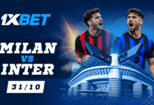 Joueurs du Milan AC et de l’Inter Milan lors du derby de Serie A