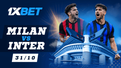 Joueurs du Milan AC et de l’Inter Milan lors du derby de Serie A